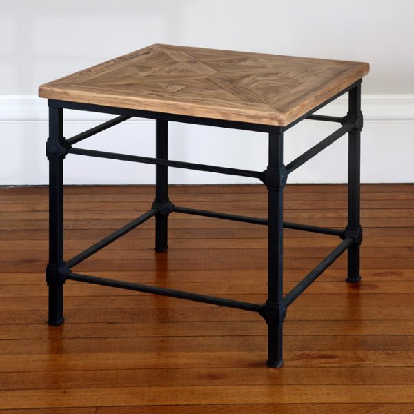 Hoxton Reclaimed Wood And Metal Side Table
