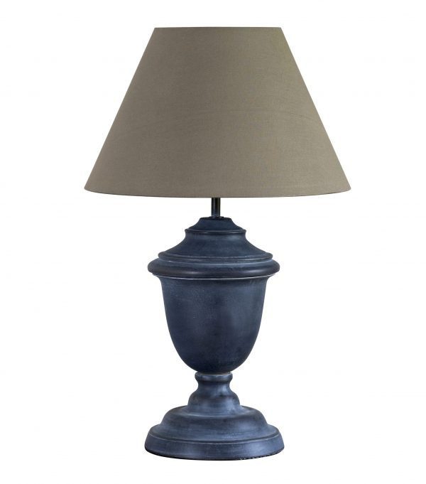 Grey Weathered Tall Metal Lamp