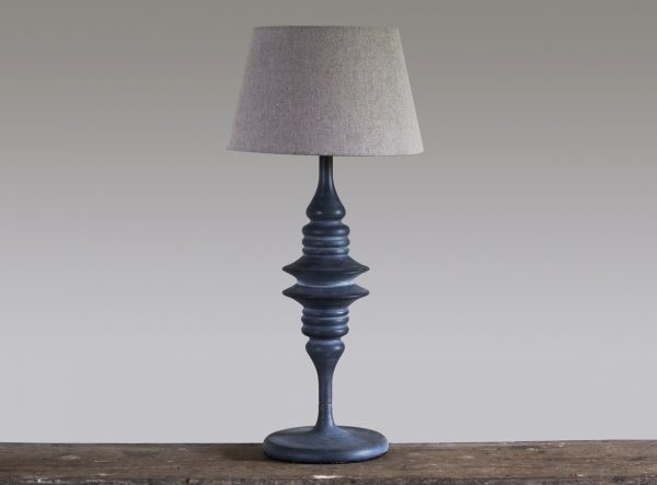 Grey Weathered Tall Metal Lamp