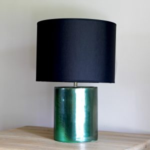 Green cylindrical lamp base