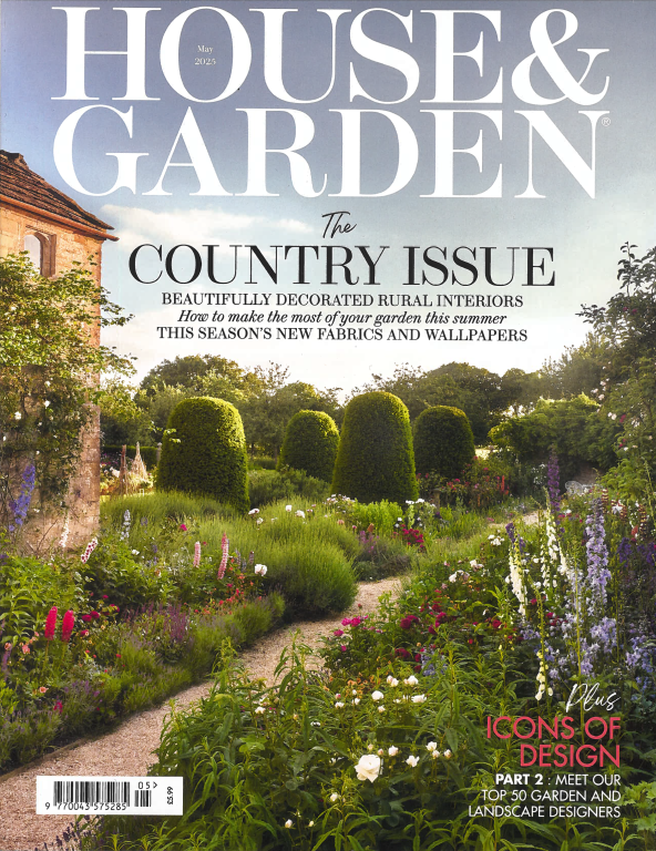 Front cover of Hous and Garden Magazine May 2025 edition