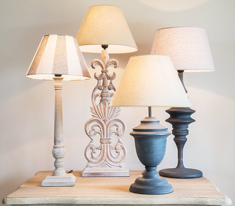 Four lamps from Blue Isle